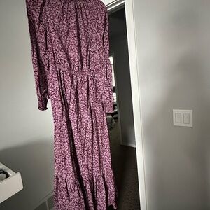 Floral Purple Maxi Dress